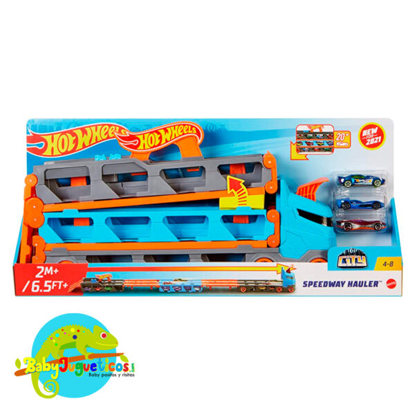 Hot Wheels remolque con pista de carreras GVG37