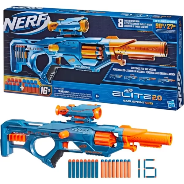 Lanzador De Dardos Nerf Elite 2. 0 Eaglepoint Rd-8 Hasbro