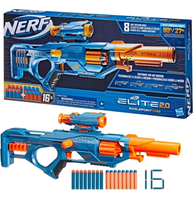 Lanzador De Dardos Nerf Elite 2. 0 Eaglepoint Rd-8 Hasbro