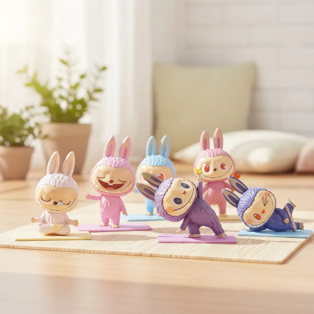 Figuras 8cm Labubu Yoga - Imagen 6