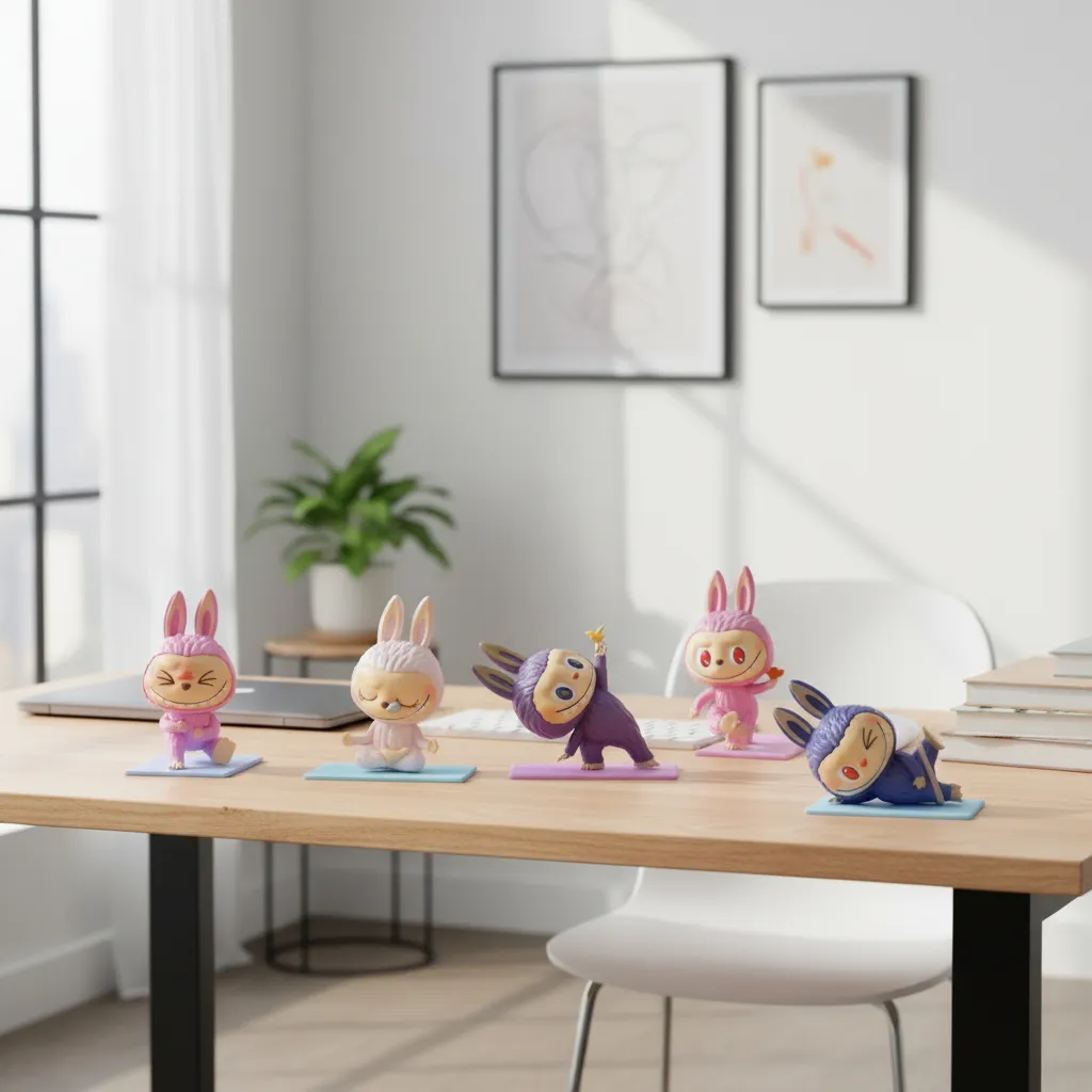 Figuras 8cm Labubu Yoga - Imagen 4