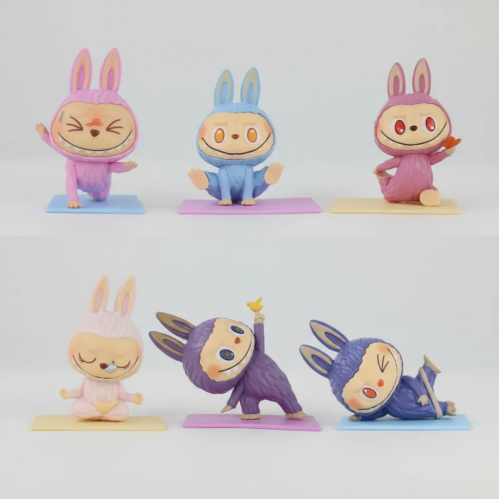 Figuras 8cm Labubu Yoga - Imagen 5