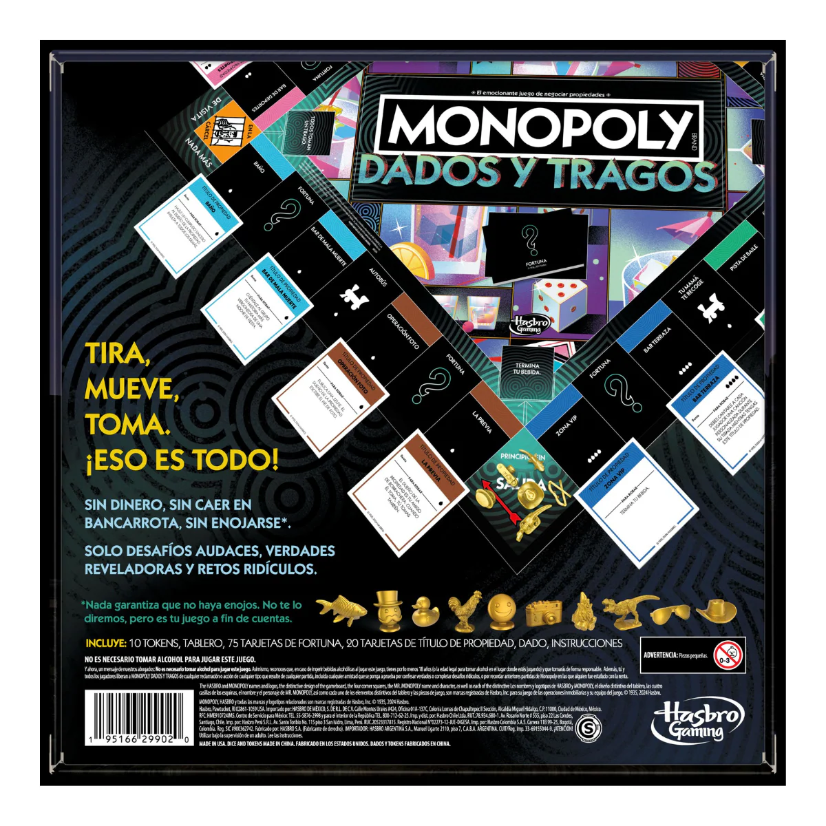 Juego De Mesa Monopoly Dados y Tragos Hasbro - Imagen 5