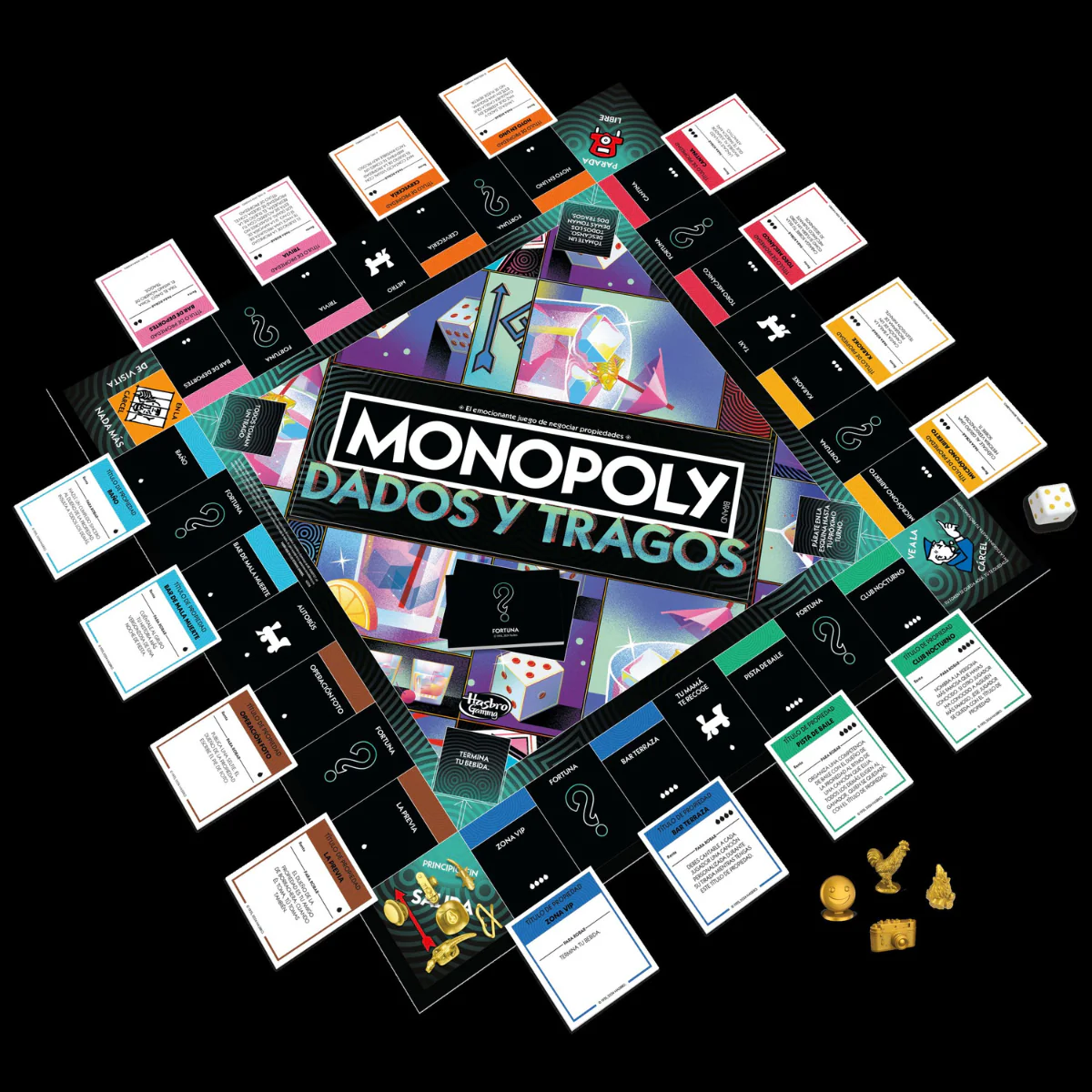 Juego De Mesa Monopoly Dados y Tragos Hasbro - Imagen 4