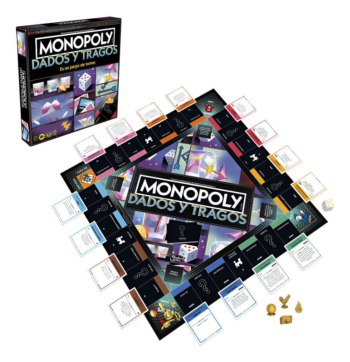Juego De Mesa Monopoly Dados y Tragos Hasbro - Imagen 8