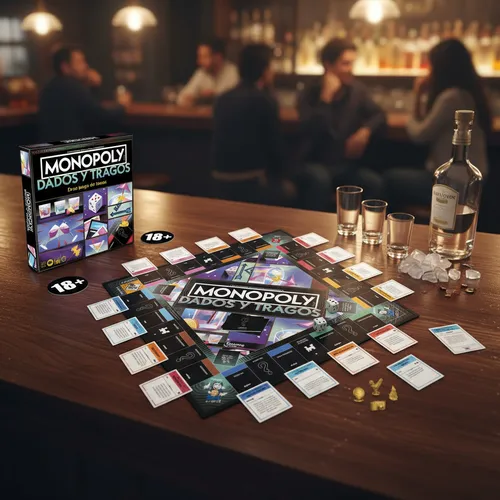 Juego De Mesa Monopoly Dados y Tragos Hasbro - Imagen 3